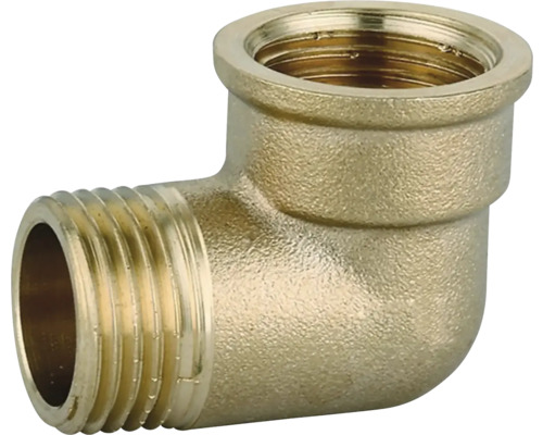 Koleno vnější-vnitřní závit 1/2"x1/2" mosaz Mosazné koleno se závitem