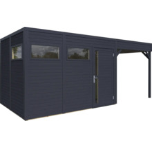 Zahradní domek s přístřeškem, okny a dveřmi