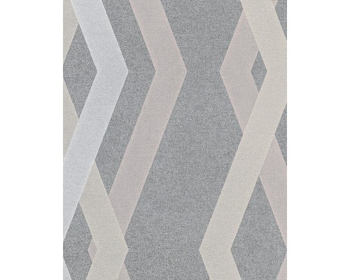Vliesová tapeta 82155 Giulia Novamur geometrická šedo-růžová Tapeta s geometrickým vzorem