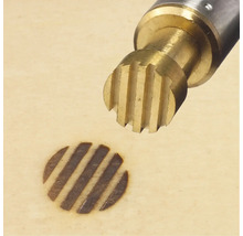 Vypalovací razítko s pruhovaným vzorem