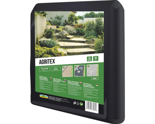 Agrární textilie pro ochranu proti plevelům a stabilizaci chodníků, 1,5 x 5 metrů