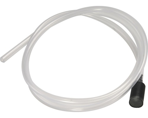 Průhledná hadice s černým konektorem