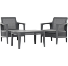 Zahradní nábytek se dvěma křesly a stolem