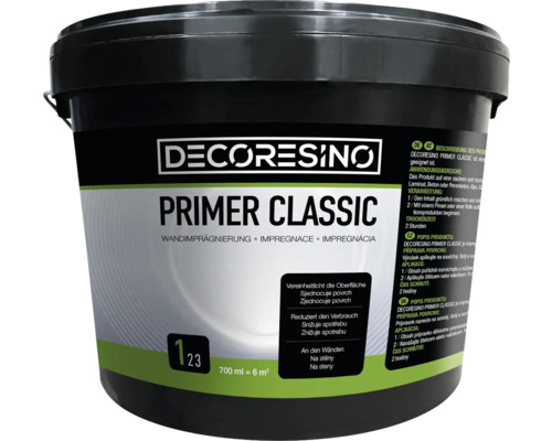 Impregnace na stěny Decoresino PRIMER CLASSIC 1,4 l Decoresino Primer Classic impregnace na stěny v černém kbelíku