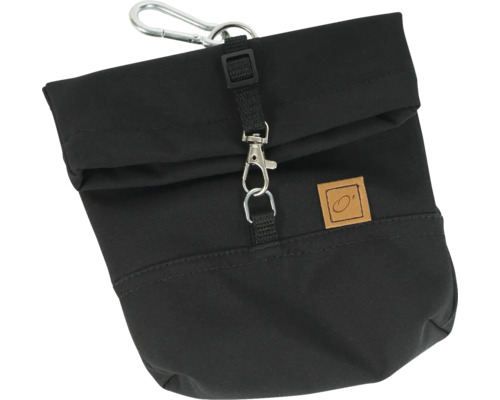 Černý sáček na psí pamlsky s karabinou