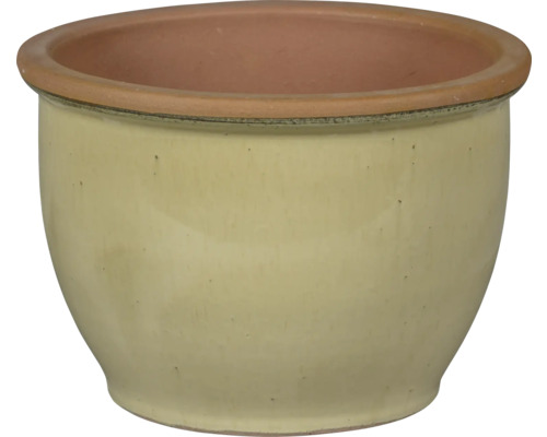 Květináč Lafiora Roma keramický glazovaný Ø 30 cm V 22 cm krémový Keramický květináč