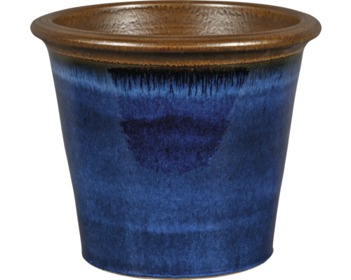 Modrý keramický květináč