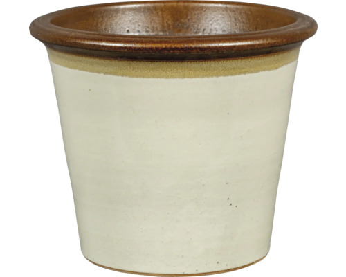 Květináč Lafiora glazovaná keramika Ø 55 cm V 46,5 cm krémová Keramický květináč