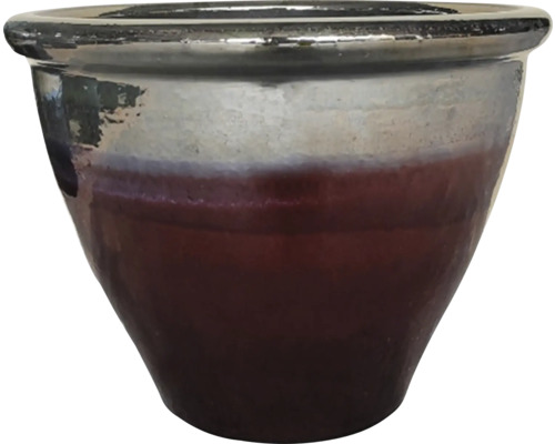 Květináč Lafiora glazovaná keramika Ø 29 cm V 23 cm koňaková Keramický květináč