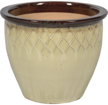Keramický květináč s kosočtvercovým vzorem