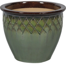 Keramický květináč s kosočtvercovým vzorem