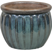 Keramický květináč s žebrovaným povrchem