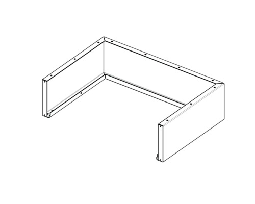 Technický nákres spodní konstrukce kuchyně