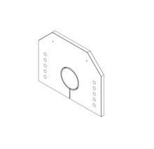 Technický výkres montážní desky s otvory