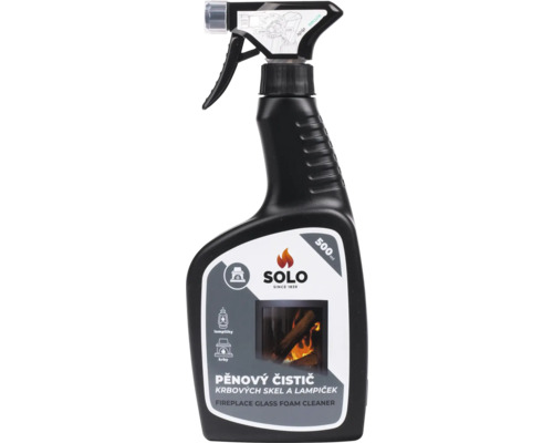 Pěnový čistič krbových skel a hřbitovních lampiček SOLO 500 ml Pěnový čistič skel krbu Solo v 500 ml rozprašovači