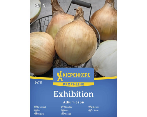 Výstavní cibule Kiepenkerl v košíku