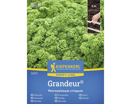 Petržel zahradní 'Grandeur®' Kiepenkerl výsevní pásek Semena petržele značky Kiepenkerl, odrůda Grandeur, 5metrová řada pro výsev