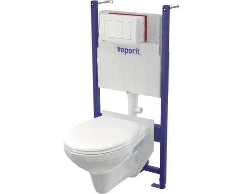 Závěsný WC set s instalačním modulem a ovládacím tlačítkem