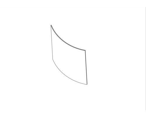 Skleněná tabule Rotheigner pro krbová kamna Bern Zakřivený sprchový panel