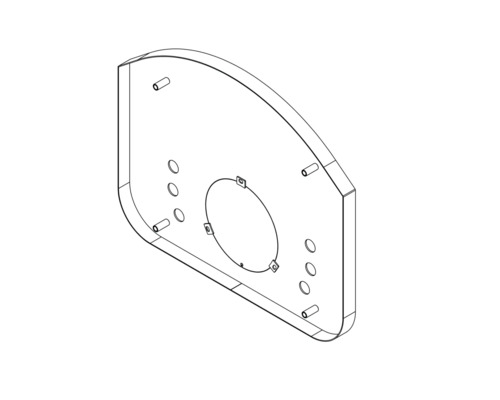 Technický nákres montážní desky