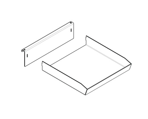 Výkres čela zásuvky a vložky do zásuvky