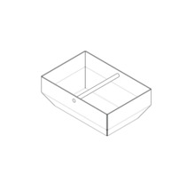 Obdélníkový květináč s otvorem a tyčí