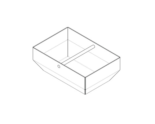 Obdélníkový květináč s otvorem a tyčí