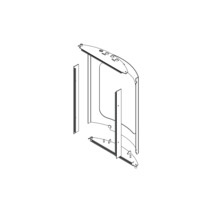 Rozkreslený nákres sprchového koutu pro montáž v koupelně