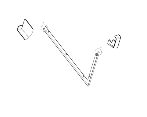 Jednotlivé policové konzoly s příslušenstvím pro montáž na stěnu