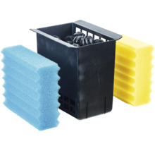 Filtrační koše s filtračními houbami a bio kuličkami pro akvária