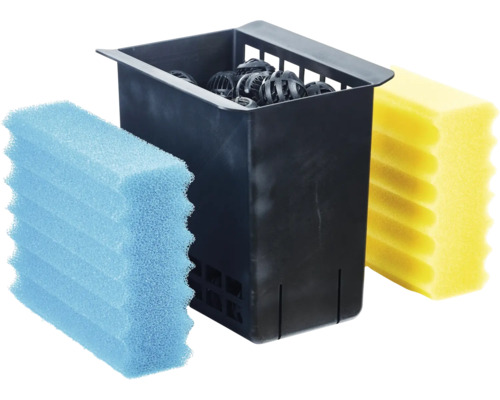 Filtrační koše s filtračními houbami a bio kuličkami pro akvária