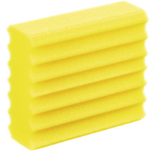 Žlutá čisticí houba s žebrovaným povrchem