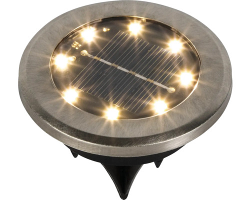 Zápustné bodové svítidlo se solárním panelem a zemním hrotem