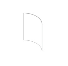 Sprchová zástěna ve tvaru čtvrtkruhu