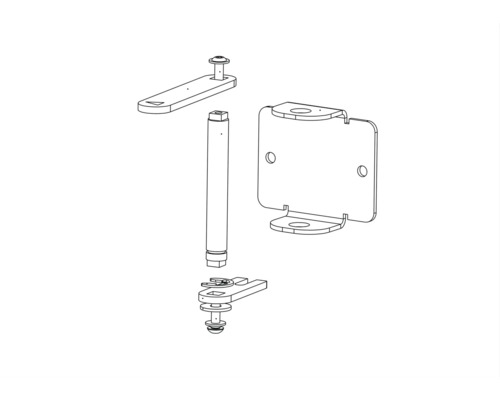 Rozkreslený nákres nábytkového kování