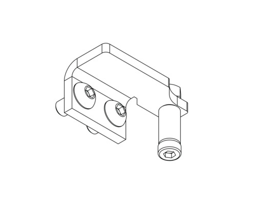 Výkres držáku se šrouby