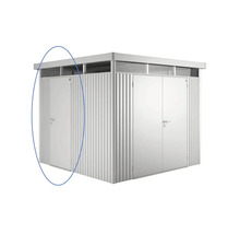 Kovový zahradní domek s jednokřídlými dveřmi