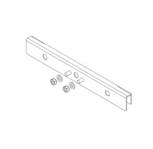 Kovový držák se šrouby, maticemi a podložkami