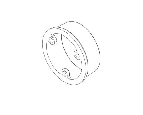 Trubkový konektor se třemi upevňovacími otvory