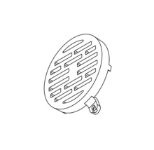 Kulatý mřížkový kryt s otvory