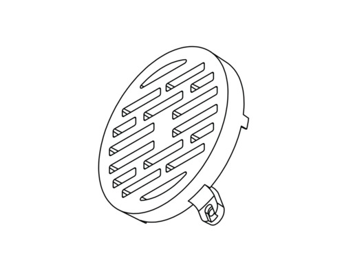 Kulatý mřížkový kryt s otvory