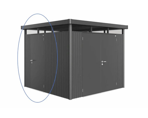 Kovový zahradní domek se dvěma dveřmi