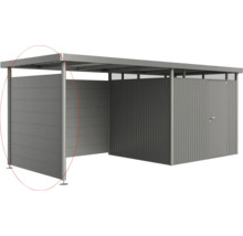 Kovový úložný prostor s plochou střechou a bočními stěnami