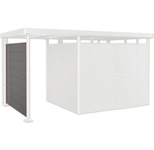 Kovový přístřešek pro auto s boční stěnou a úložným prostorem