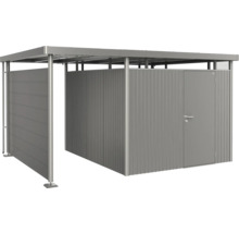 Zahradní domek s posuvnými dveřmi a uzamykatelnými dveřmi pro zahradní nářadí