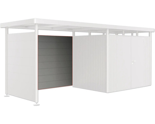 Moderní zahradní domek s posuvnými dveřmi a dvoukřídlými dveřmi