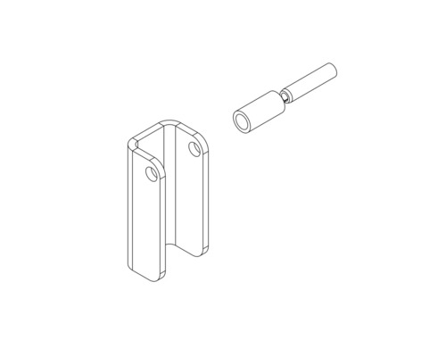 Kovová konzole s kolíkem