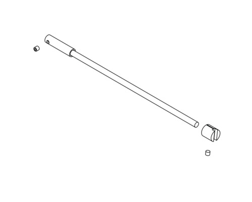 Tyčový prvek s přidruženými malými díly.