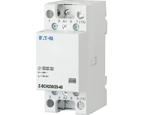 Instalační stykač Eaton 248847 25A, 4Z, 3P Logo Eaton, stykač pro rozvaděč