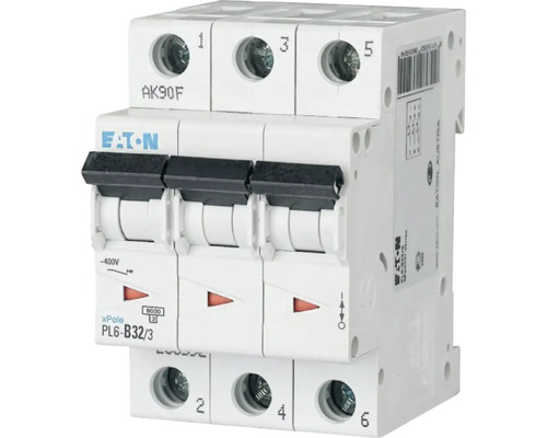 Jistič Eaton 286592 3P, B, 32A, 6kA Eaton jistič třípólový